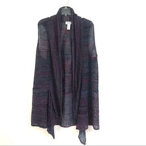 Avenue sleeveless open weave duster cardigan 22/24